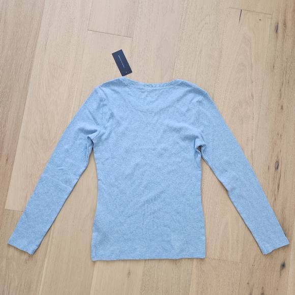 Tommy Hilfiger Light Blue Long Sleeve Tee - Picture 2 of 4